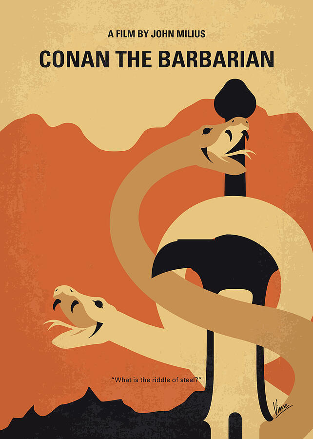 No1203 My Conan the Barbarian minimal movie poster Digital Art by Chungkong Art