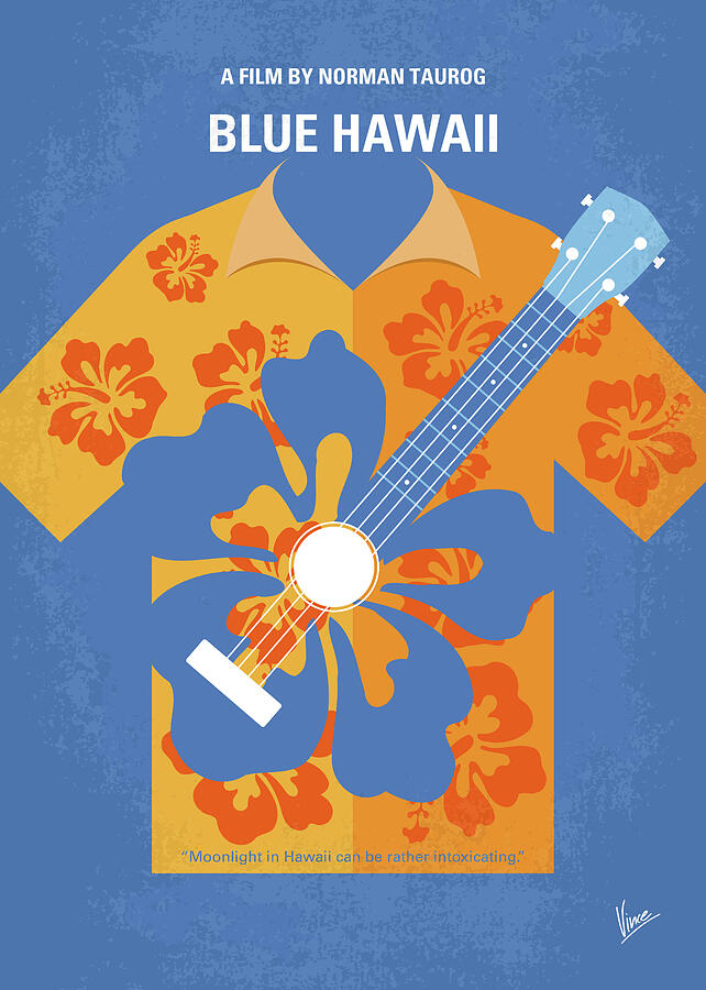 Elvis Presley Digital Art - No1204 My Blue Hawaii minimal movie poster by Chungkong Art