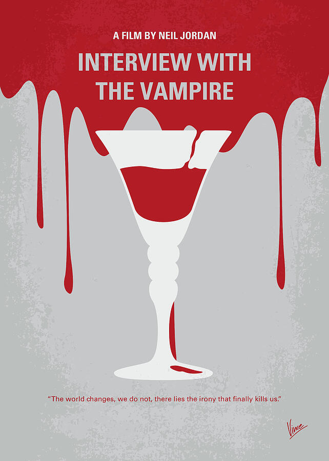 Interview With The Vampire Digital Art - No1208 My Interview with the Vampire minimal movie poster by Chungkong Art