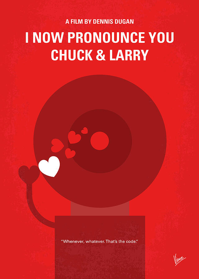 No1230 My I Now Pronounce You Chuck Larry minimal movie poster Digital Art by Chungkong Art
