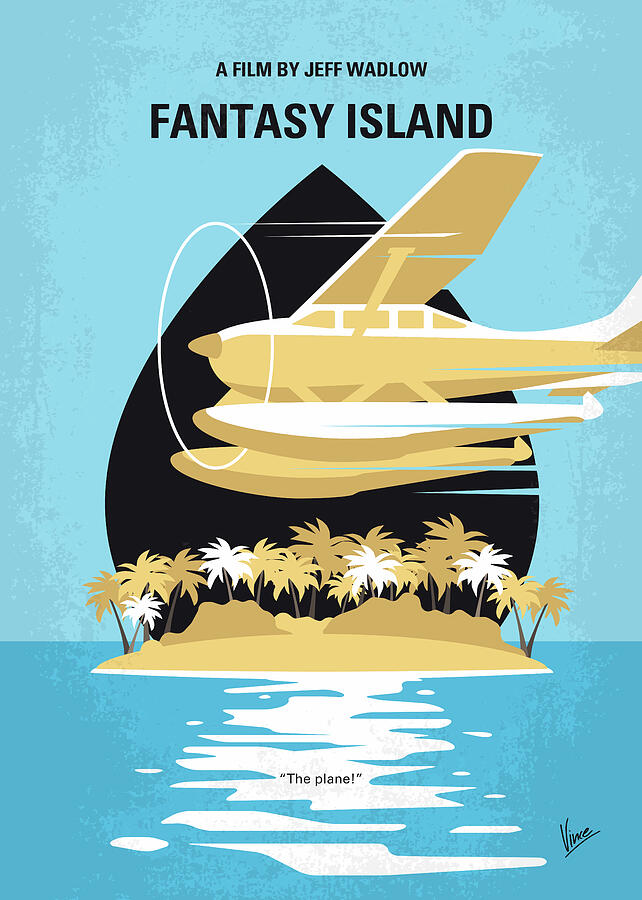 No1237 My Fantasy Island minimal movie poster Digital Art by Chungkong Art