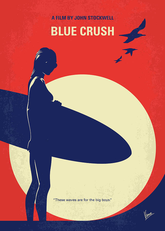 No1251 My Blue Crush minimal movie poster Digital Art by Chungkong Art