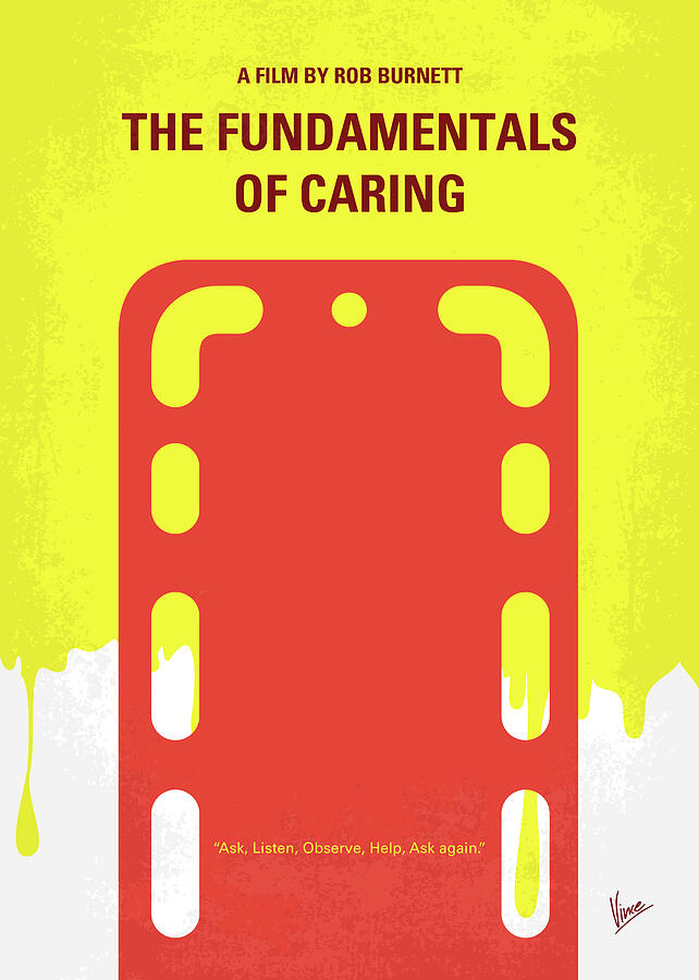 No1254 My The Fundamentals of Caring minimal movie poster Digital Art by Chungkong Art