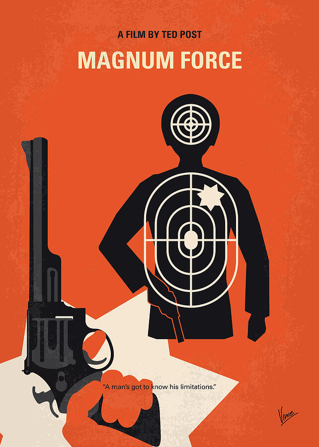 No1267-2 My Dirty Harry Magnum Force minimal movie poster Digital Art by Chungkong Art
