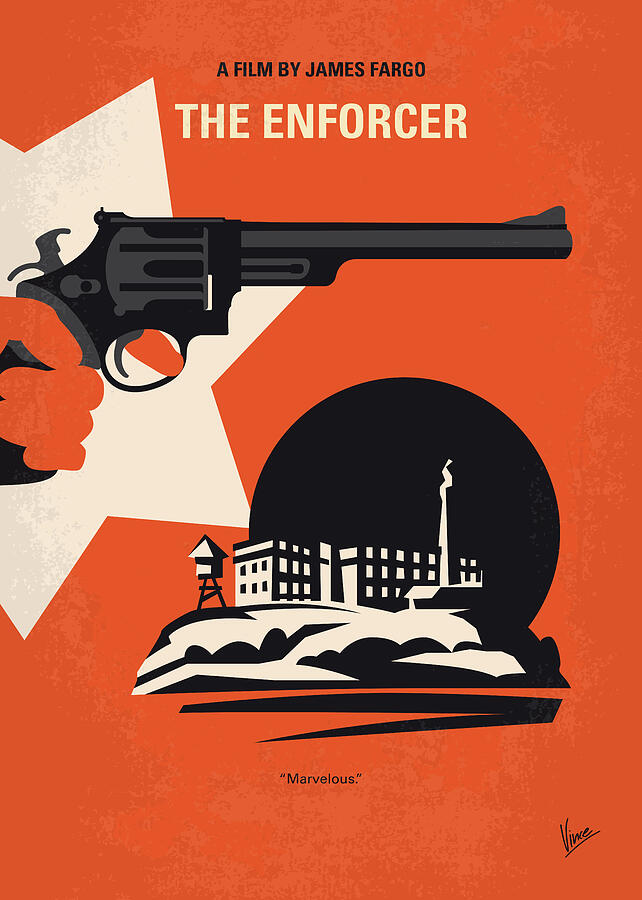 No1267-3 My Dirty Harry The Enforcer minimal movie poster Digital Art by Chungkong Art