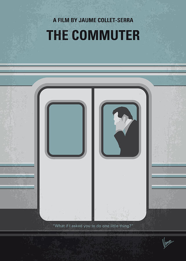 No1290 My The Commuter minimal movie poster Digital Art by Chungkong Art