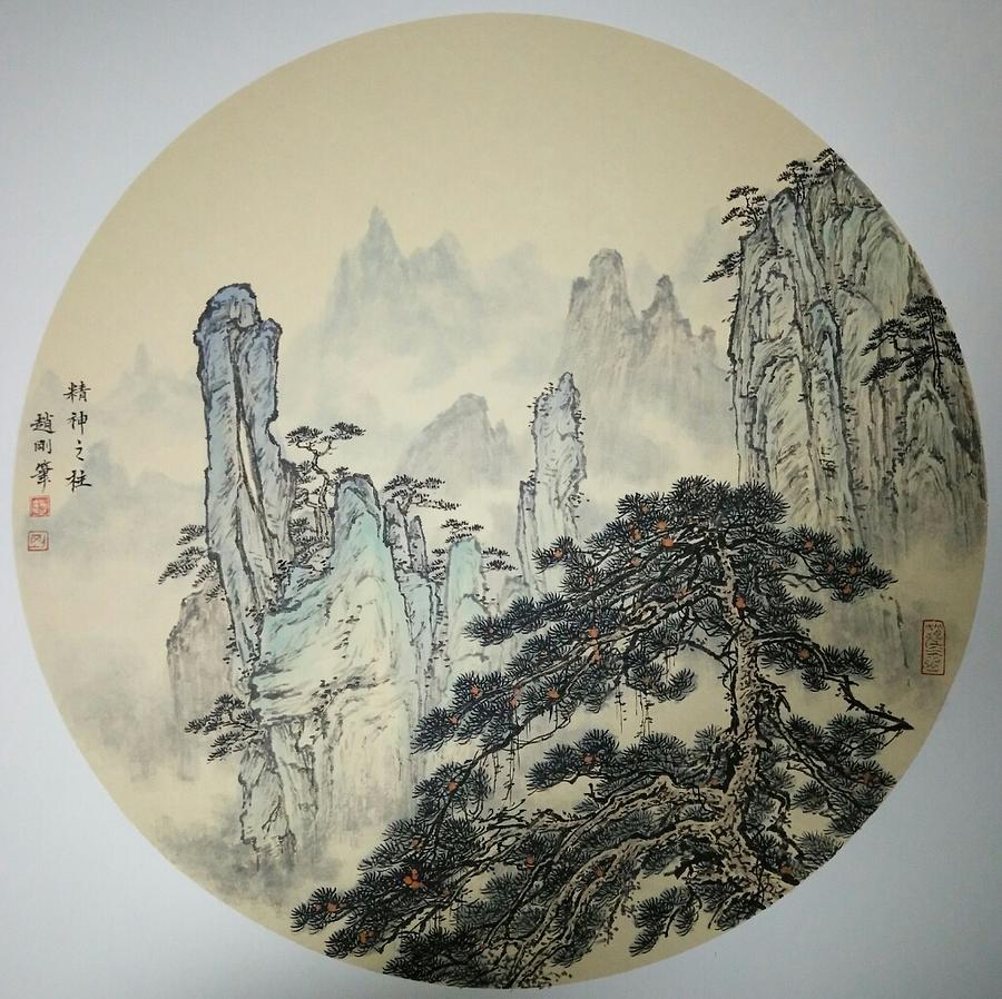NO.13 Spiritual Pillar Painting by Gang Zhao NO.13 Spiritual Pillar Painting by Gang Zhao