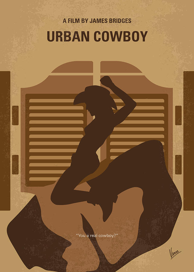 No1329 My Urban Cowboy Minimal Movie Poster Digital Art By Chungkong 