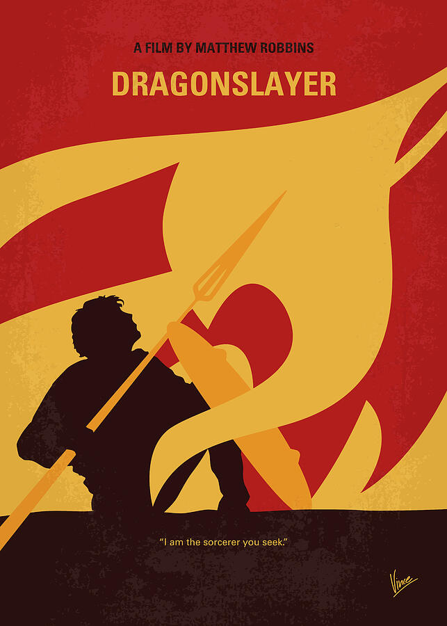 No1342 My Dragonslayer minimal movie poster Digital Art by Chungkong Art