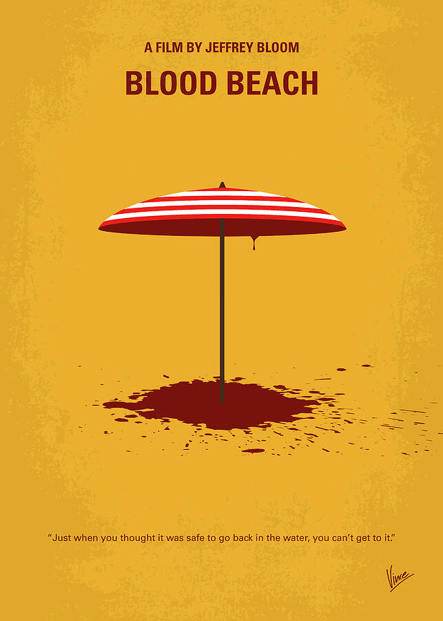 No1375 My Blood Beach minimal movie poster Digital Art by Chungkong Art