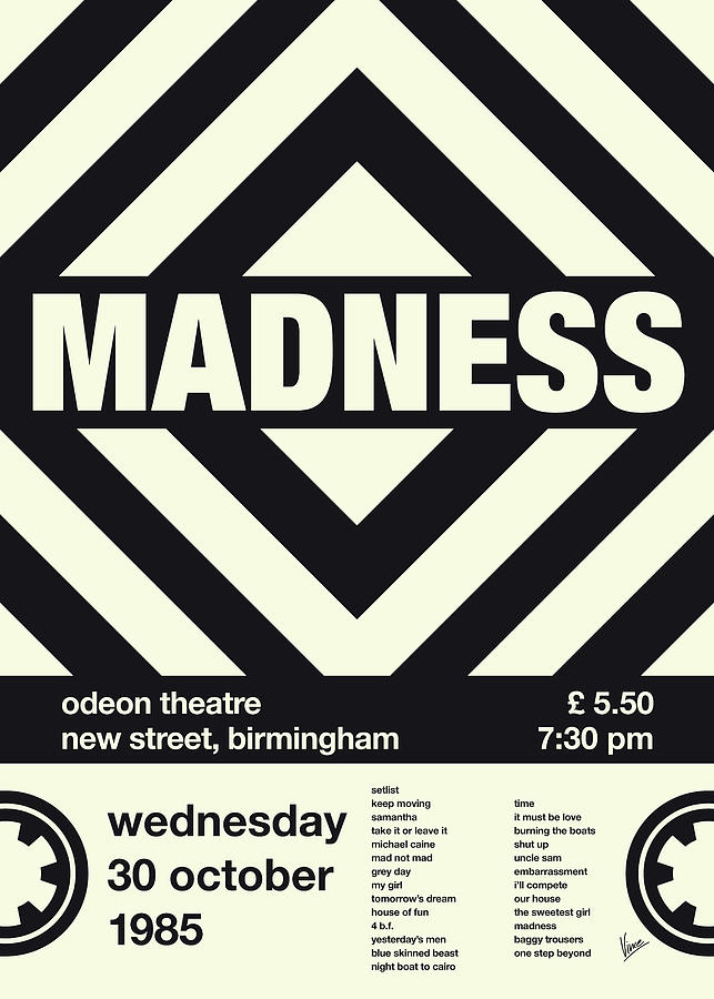 No138 MY Madness Concert Poster Digital Art by Chungkong Art