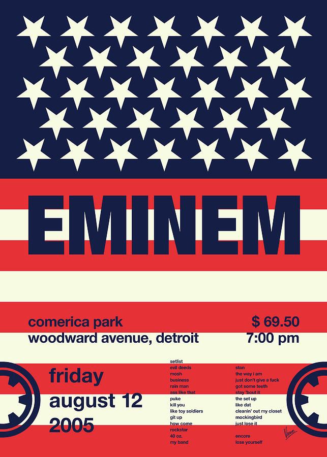 No151 My Eminem Concert Poster Digital Art By Chungkong Art