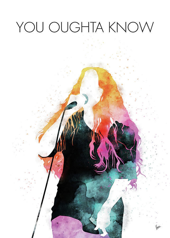 No152 MY Alanis Morissette Watercolor Music poster Digital Art by Chungkong Art