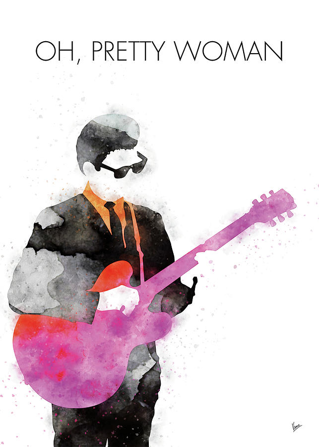 No158 MY Roy Orbison Watercolor Music poster Digital Art by Chungkong Art