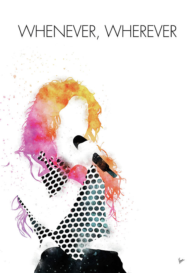 No168 MY Shakira Watercolor Music poster Digital Art by Chungkong Art