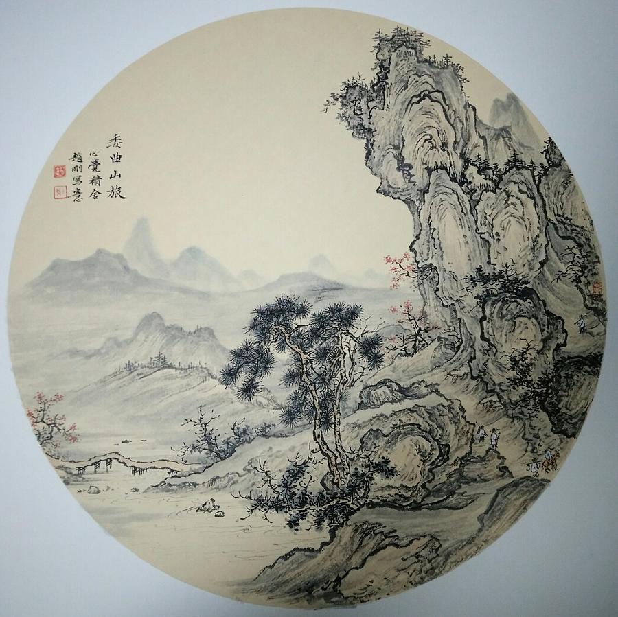 NO.17 Tactful mountain traveler Painting by Gang Zhao NO.17 Tactful mountain traveler Painting by Gang Zhao