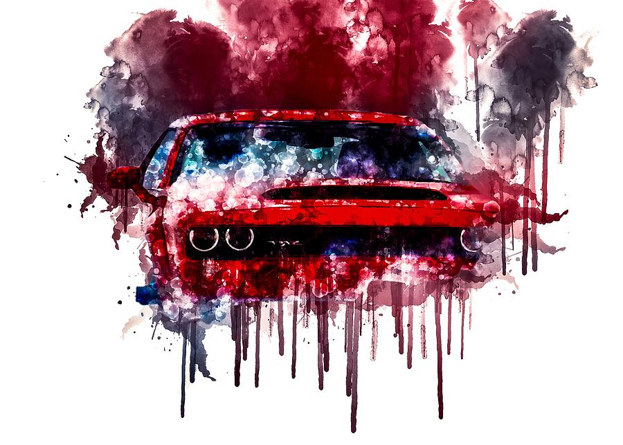 No1803 Car 2018 Dodge Challenger SRT Demon Digital Art by Bechtelar ...