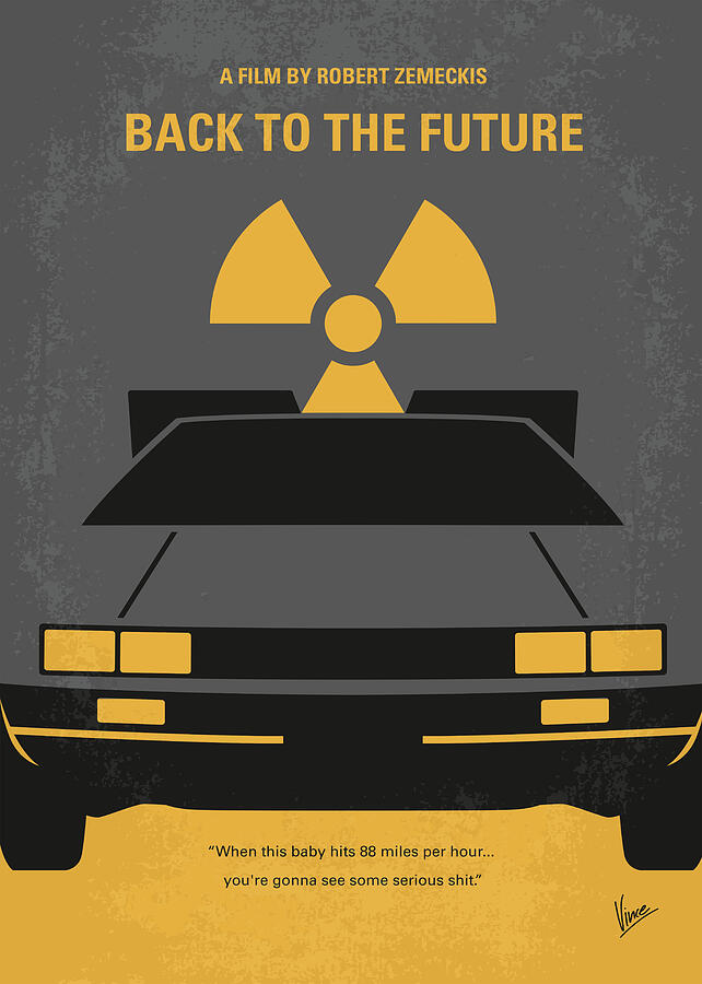 Back To The Future Digital Art - No183 My Back to the Future minimal movie poster by Chungkong Art