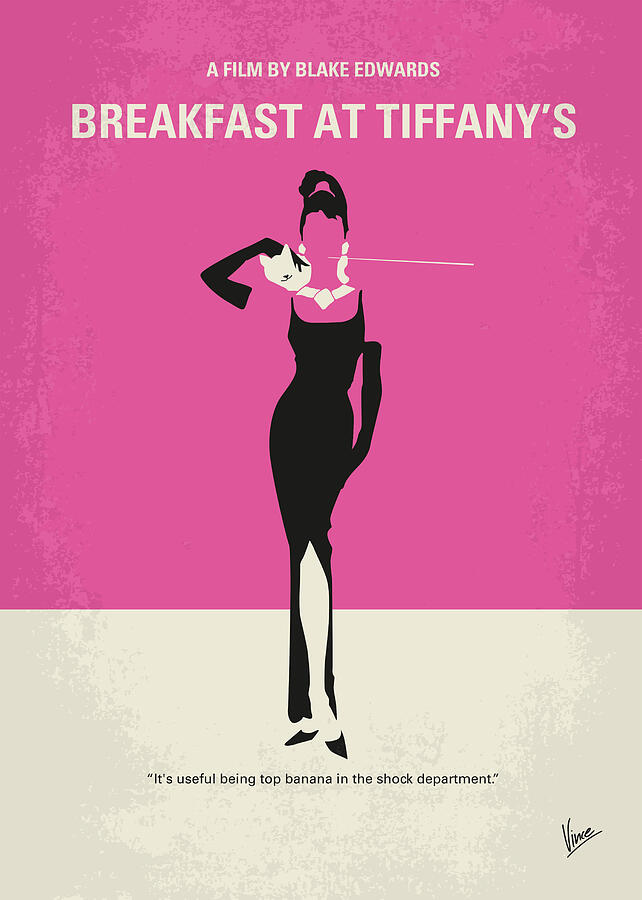 No204 My Breakfast at Tiffanys minimal movie poster Digital Art by Chungkong Art