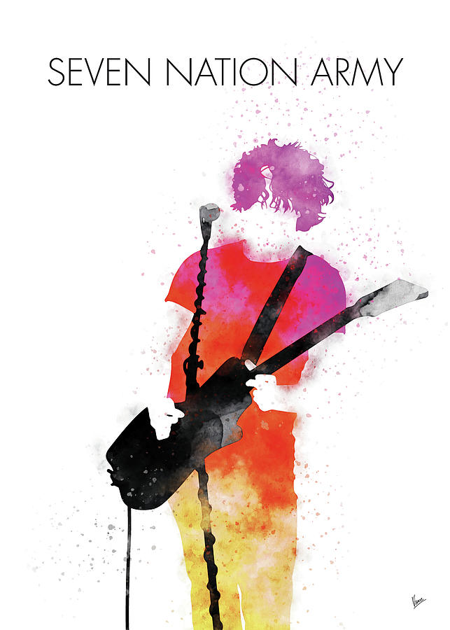 No295 MY The White Stripes Watercolor Music poster Digital Art by Chungkong Art
