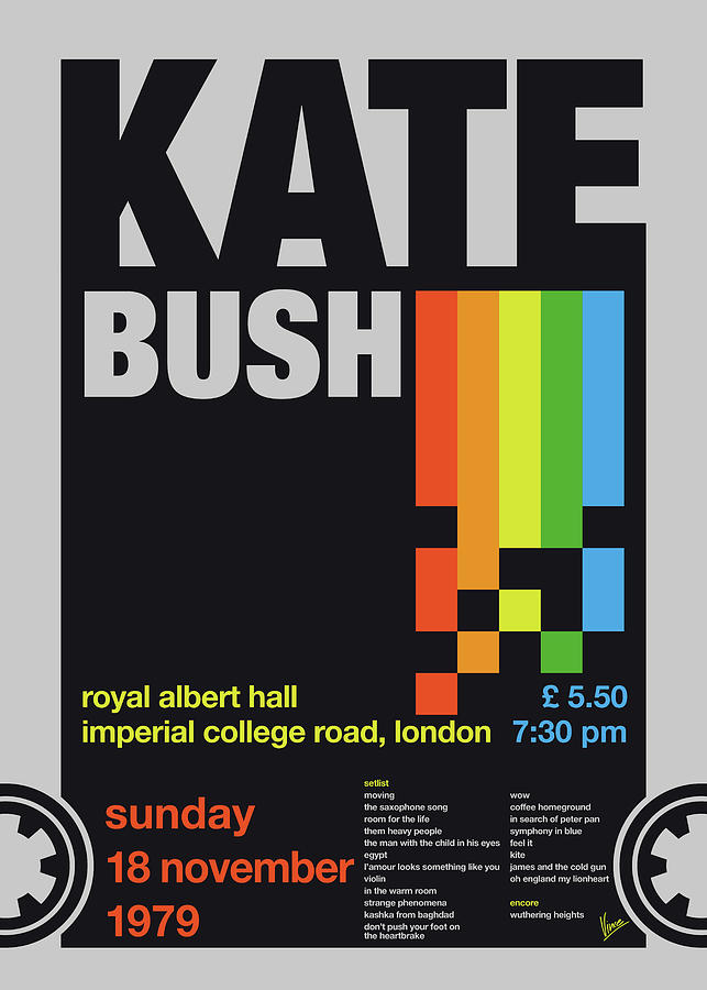 No444 MY Kate Bush Concert Poster Digital Art by Chungkong Art