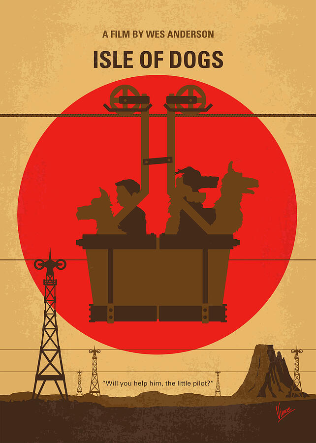 No997 My Isle of Dogs minimal movie poster Digital Art by Chungkong Art