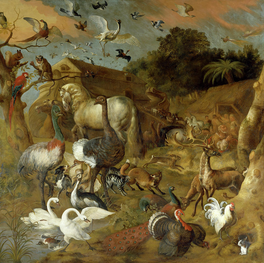 Animal Painting - Noahs Ark by Jan the Elder Griffier