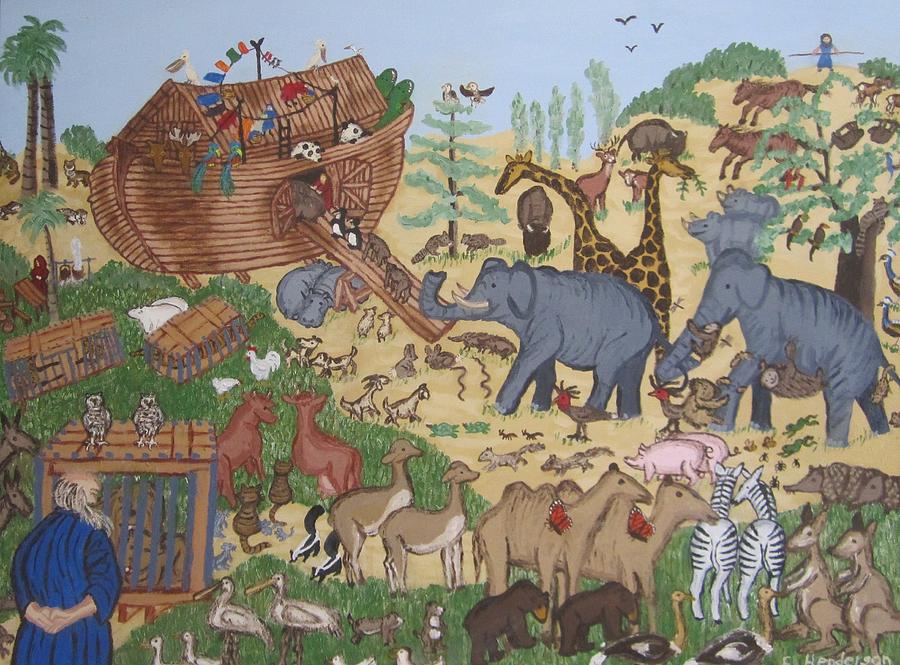 Noahs Ark Painting by Lisa Hinshaw
