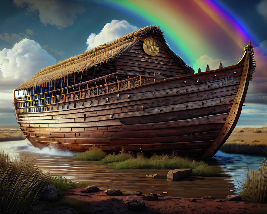 Noahs ark resting on Mt Ararat Digital Art by VR Vision Studios - Fine ...