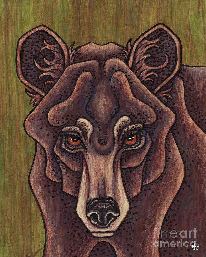 Noble Bear. Wild Beasties  Painting by Amy E Fraser