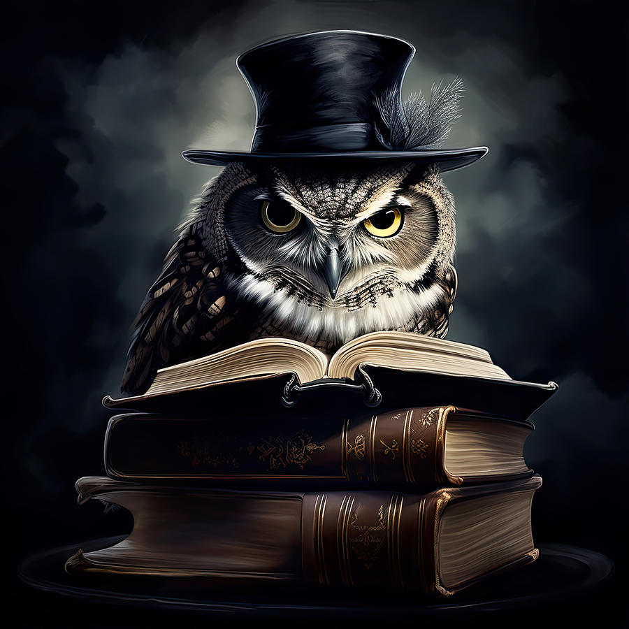 Owl Digital Art - Noble One by Lourry Legarde