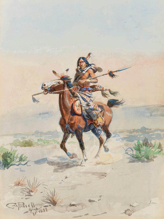 Horse Painting - Nobleman of the Plains 1899 by Charles Marion Russell