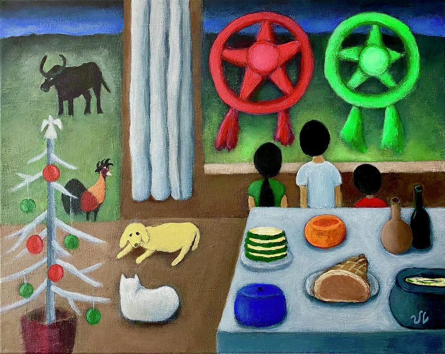 Noche Buena Painting by Victoria Lakes