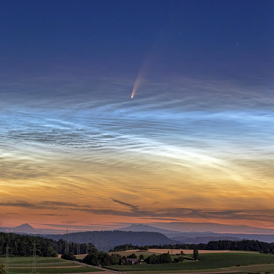 Noctilucent Comet Photograph by Ralf Rohner