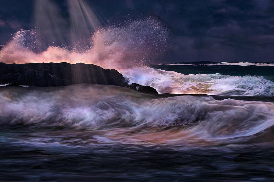 Nocturnal Ocean Turbulence Digital Art by Frank Wilson