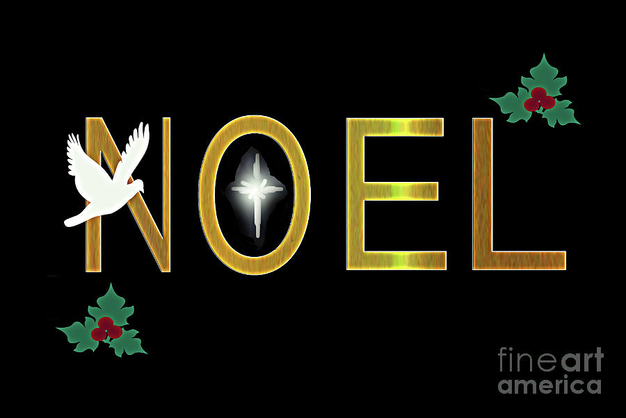 NOEL Christmas Art 4 Mixed Media by Dee Jobes Photography