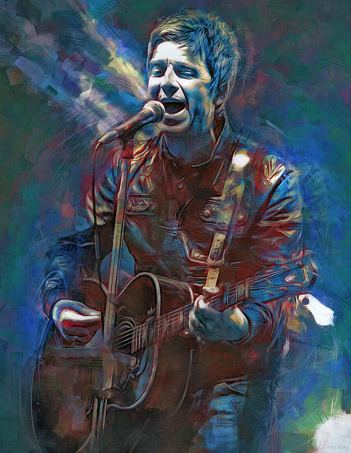 Noel Gallagher Digital Art by Mal Bray