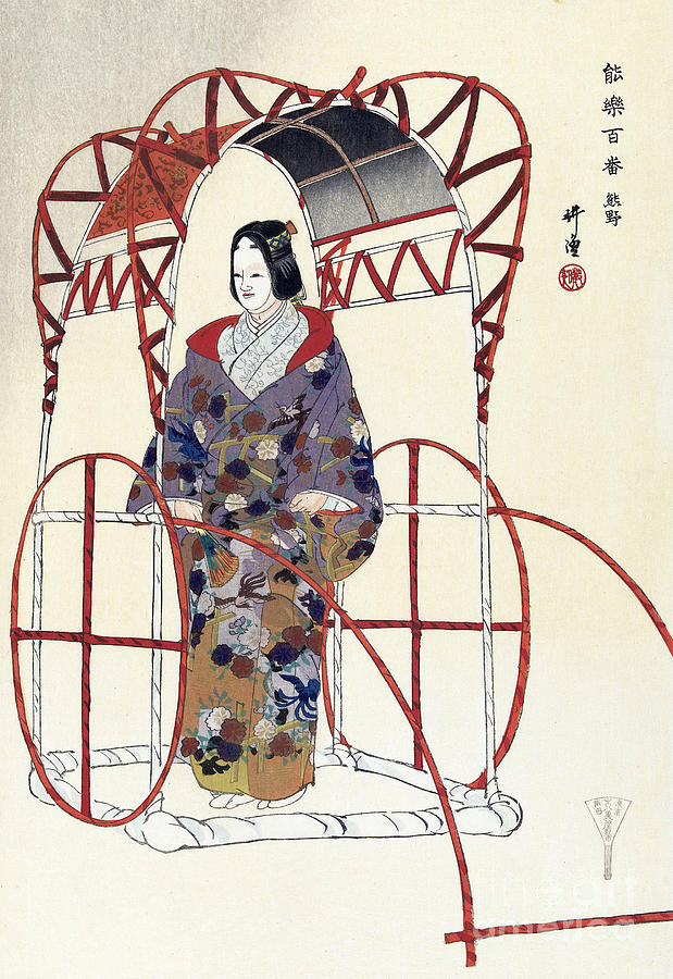 Noh Actor, 1923 Drawing by Kogyo Tsukioka