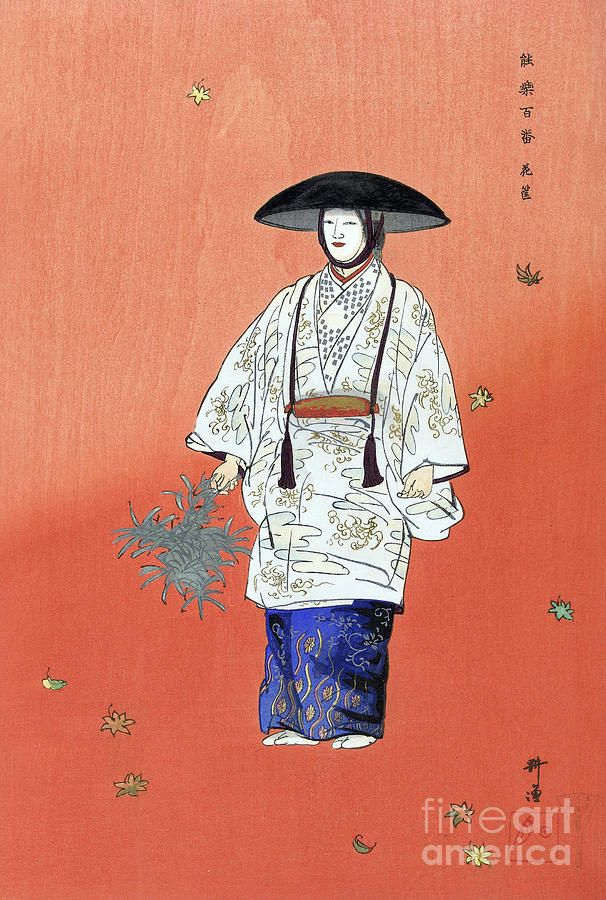 Noh Actress, 1926 Drawing by Kogyo Tsukioka