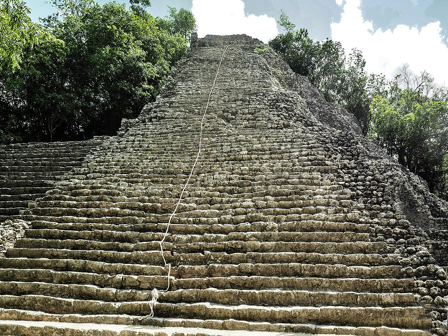 Nohoch Mul Pyramid  Photograph by Rebecca Dru