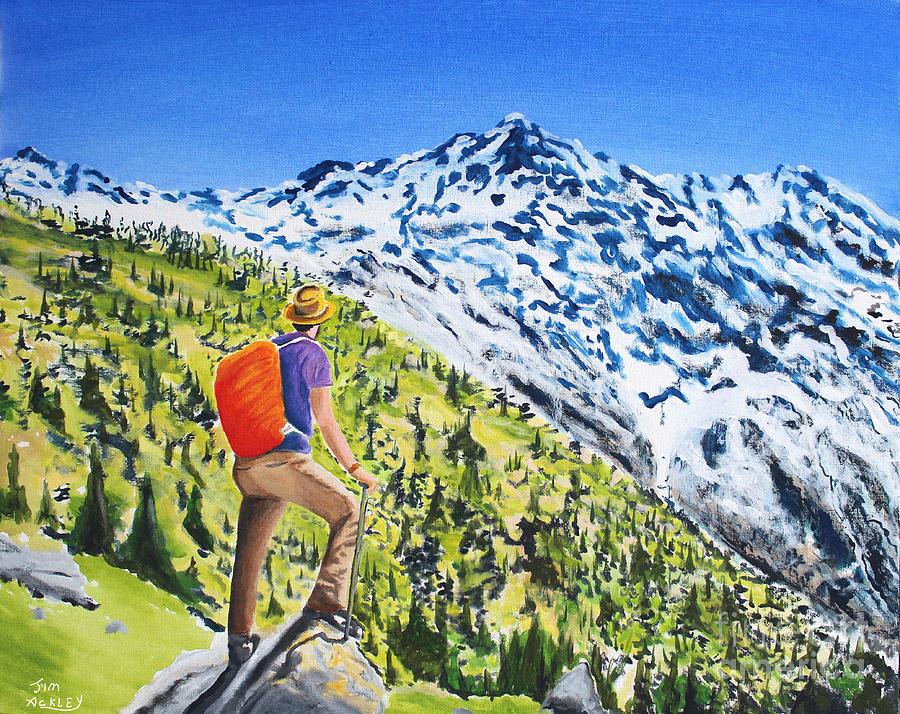 Noland the hiker Painting by James Ackley