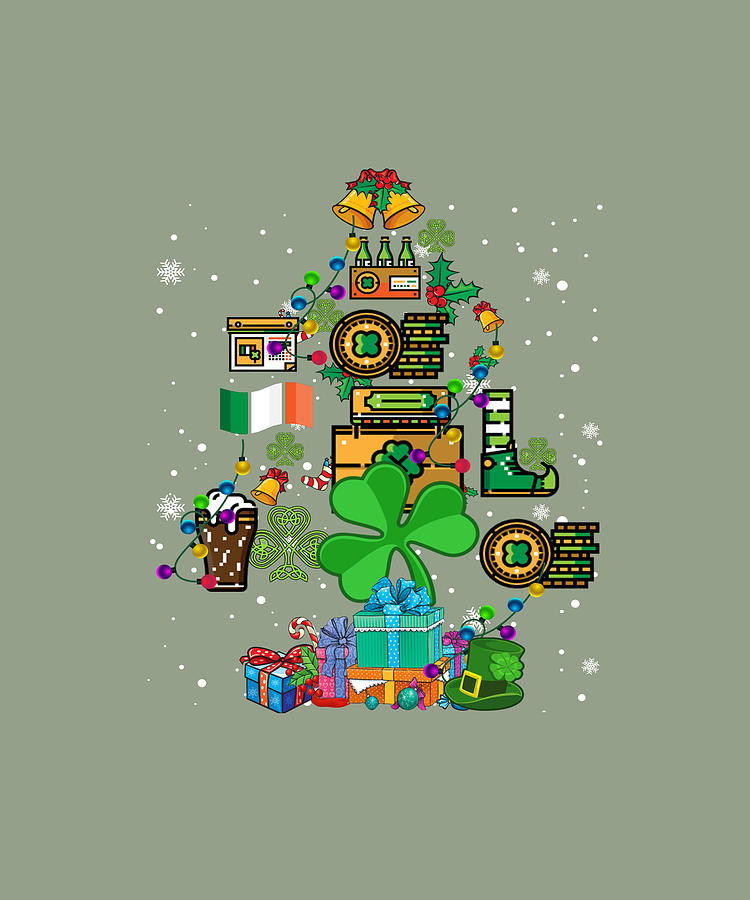 Nollaig Shona Dhuit Happy Christmas in Irish TShirt Digital Art by ...