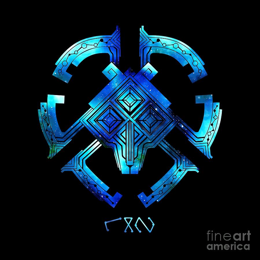 Nomai Mask The Eye of the Universe Coordinates Painting by Phillips