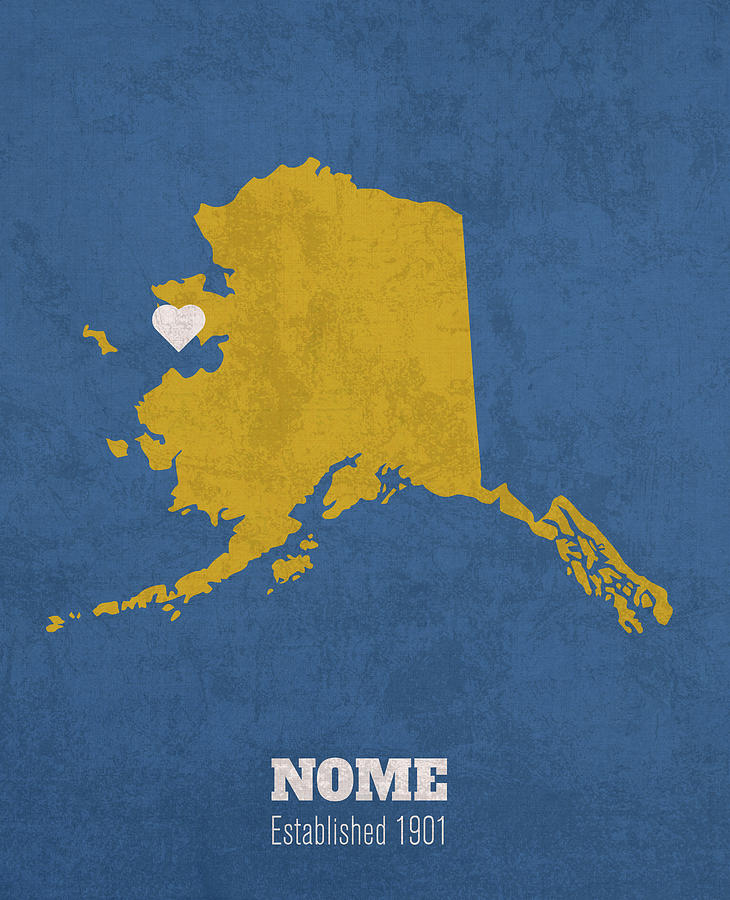 Nome Alaska City Map Founded 1901 University of Alaska Fairbanks Color