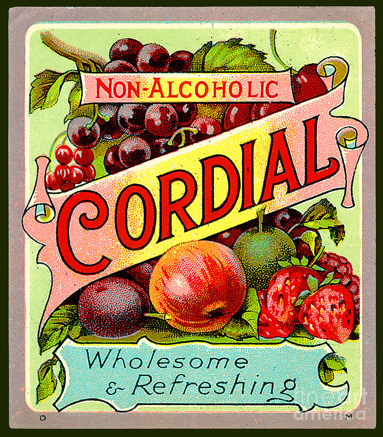 Wine Painting - Non-Alcoholic Cordial label by Unknown