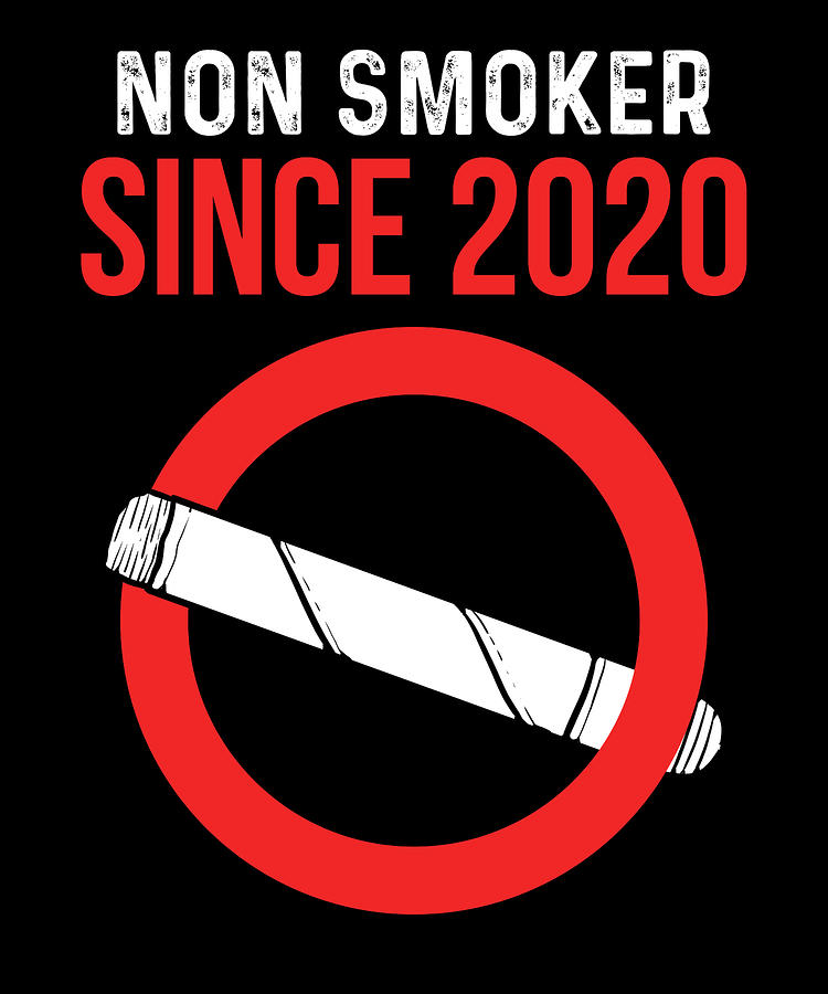 Non Smoker Since 2020 Quit Smoking Anniversary Painting by Amango