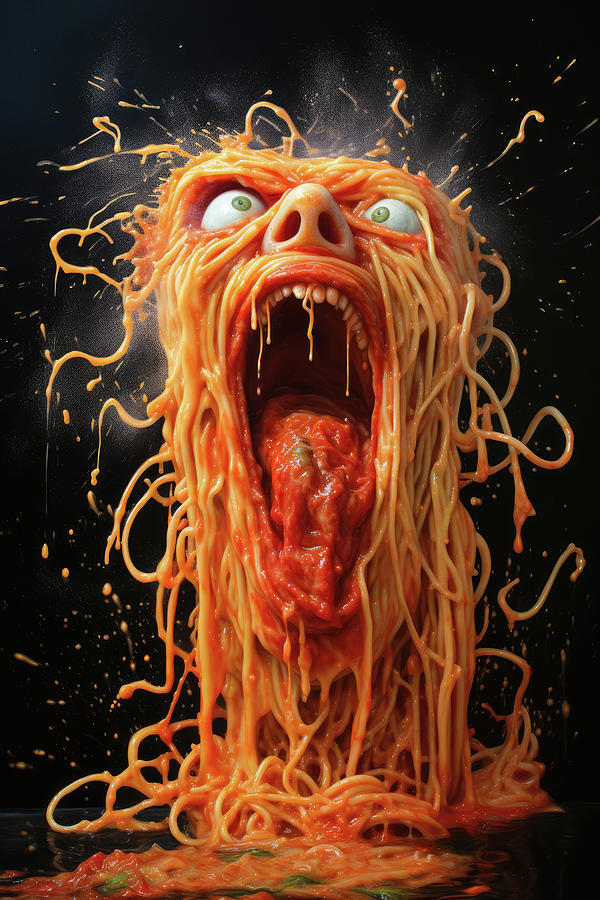 Noodle Monster 01 Wild and Crazy Digital Art by Matthias Hauser