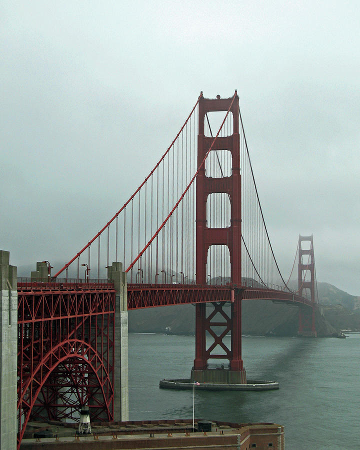 Noon Fog at the Golden Gate Photograph by Connie Fox