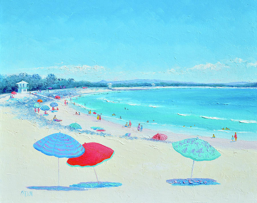 Noosa Beach Scene Painting by Jan Matson