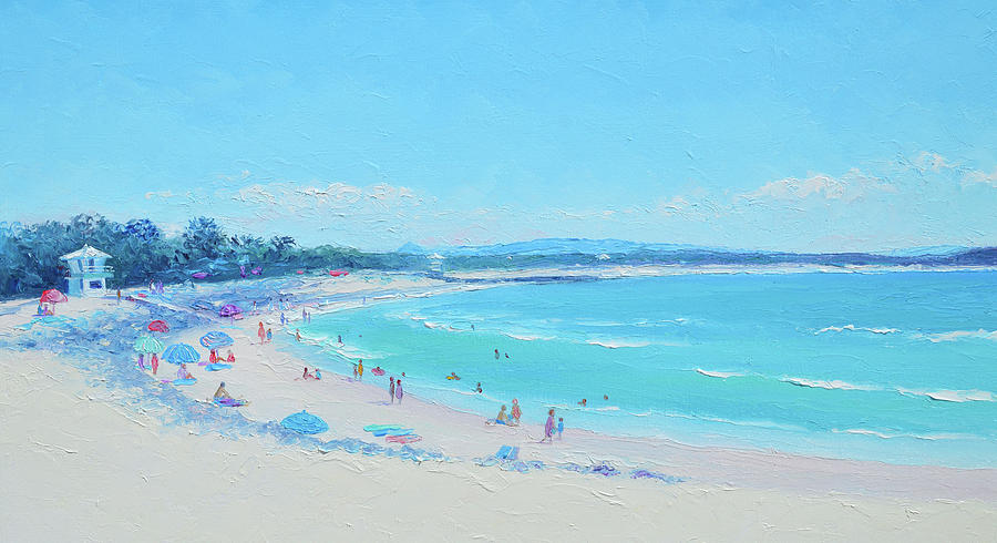 Noosa Main Beach seascape Painting by Jan Matson